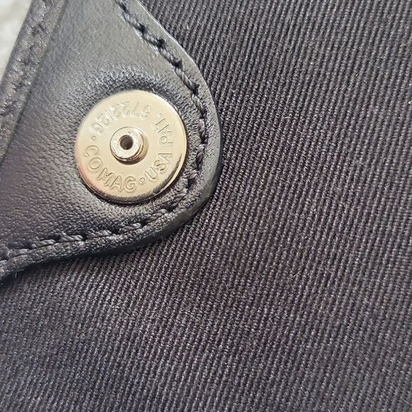 EUC COACH Wristlet Ashley Black Leather Flap Wallet designer authentic - Picture 7 of 9